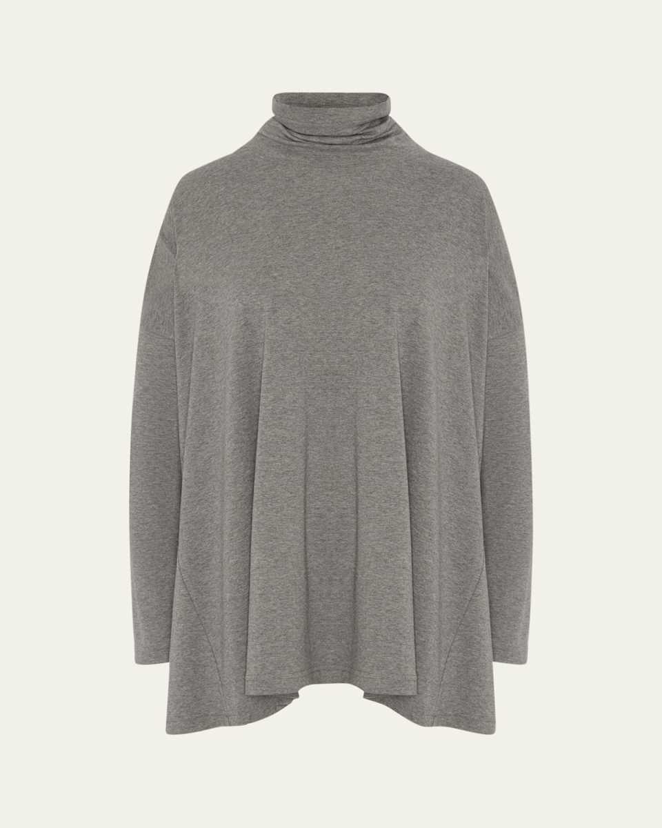 Side Paneled Scrunch-Neck Top (Long Length)